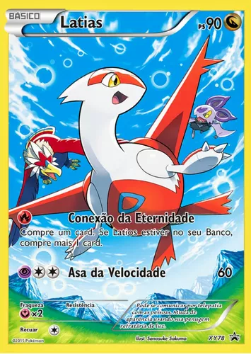 Kit Carta Pokémon Lendários Latias E Latios Golpe Fusão