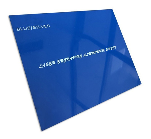 Aluminio Bicapa Laserables 0,45mm X4 Unidades Azul / Plata