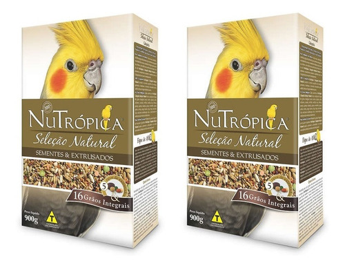 Ração P/ Calopsita Seleção Natural 900g Nutrópica Kit 2 Uni.