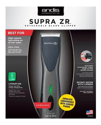Maquina Cortadora De Pelo Profesional Andis Supra Zr Ceramic