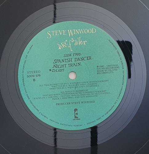 Lp Steve Winwood Arc Of A Diver 1980 Importado Portugal (Usado)