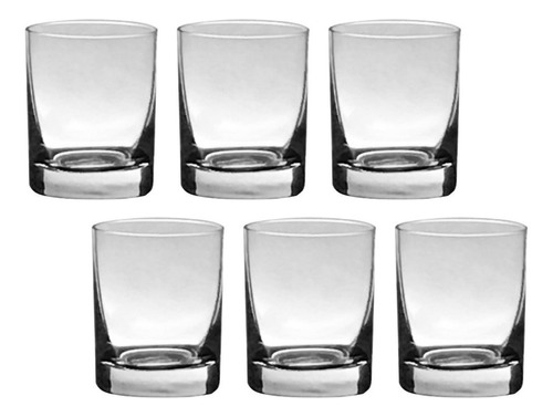 6 Copos De Cristal Para Shot 60ml Barline Bohemia Titânio Cor Transparente