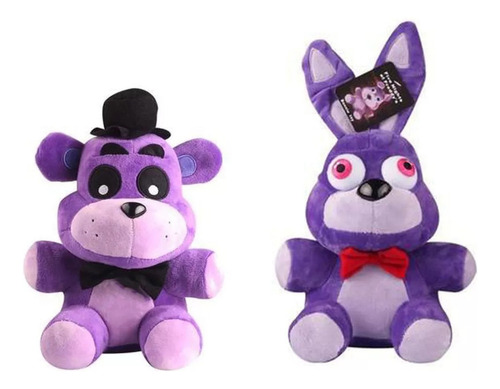 2 Juguetes De Peluche Fnaf Bonnie Freddy, Bonito Juego De An