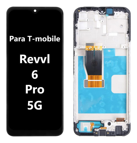 Para T-mobile Revvl 6 Pro 5g Pantalla Táctil Lcd Con Marco