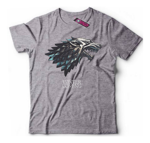 Remera Casa Stark Winter Coming S10 Dtg Premium