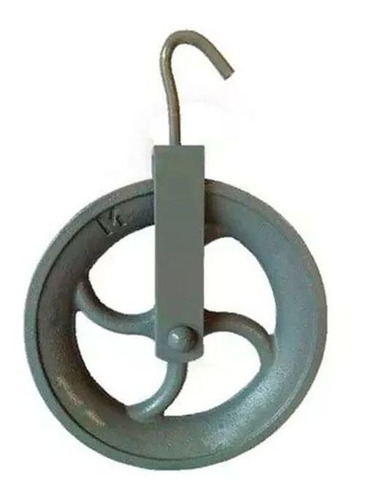 Roldana De Ferro Com Gancho Nº 6 - 20 Kg 11cm