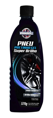 Limpa Pneu Pretinho Gel Rodabrill - Brilho Médio - 500g