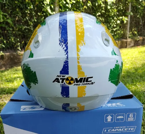 Capacete New Atomic Bandeira Do Brasil Ou Usa Estados Unidos