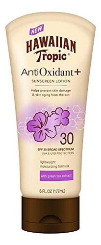 Hawaiian Tropic Antioxidant Sunscreen Lotion Con Extracto De