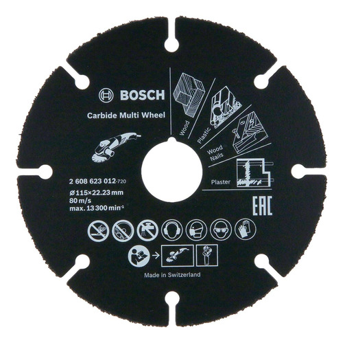 Disco De Pulidora Bosch P/madera 115mm Color Negro