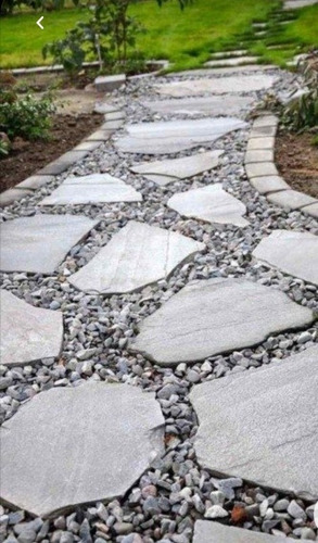 Imagen 3 de 3 de Bloque O Huella Para Jardín Tipo Laja Volcánica 40 Piezas
