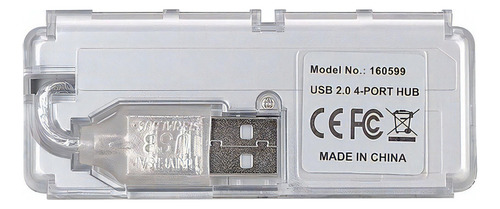 Hub Manhattan Usb 2.0 4 Puertos Alta Velocidad Mini 160599