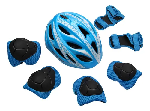 Set De Casco Bici Niño Xs Gub Con Accesorios Color Celeste