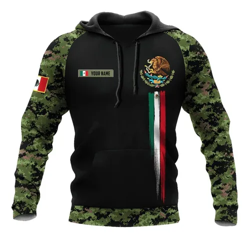comprar Ct Nombre Personalizado México Sudadera Con Capucha Camo For