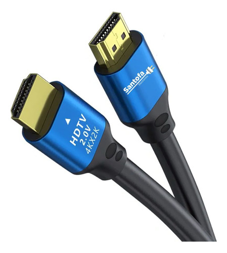 Cable Hdmi 2.0 10 Mts Santofa Ultra Hd 3d 4k 60hz 2160p Pvc