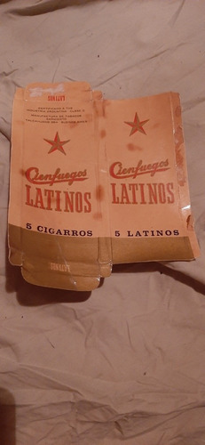 Cartón Marquilla Antiguo Cienfuegos Latinos 