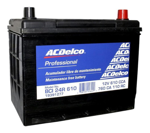 Imagen 1 de 3 de Batería Acumulador 24r/760 610 Amp Honda Odyssey Accord Pilo