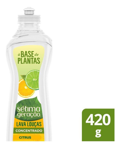 Lava Louças Líquido Sétima Geração Concentrado Citrus 420g
