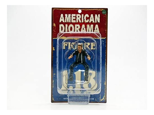 American Diorama 23866 Biker Bull Dog Figura Para 1-18