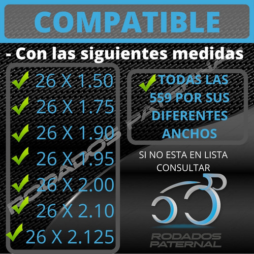 Imagen 4 de 9 de Cubiertas Imperial Cord Fox 26 + Camaras X2 Combo Kit Rueda