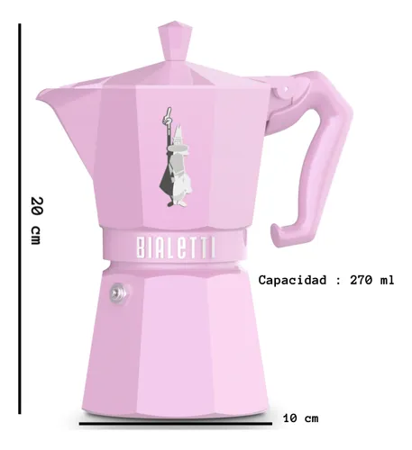 Cafetera Bialetti Exclusive Moka 6 Tazas Rosa