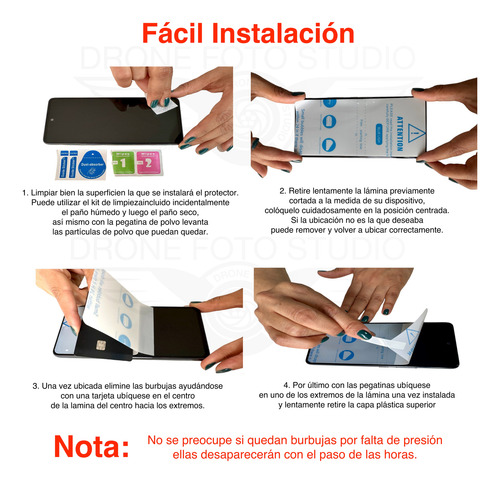 Protector Pantalla Hidrogel Hd Para Todo iPhone Plus Pro Max