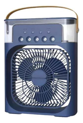 Mini Ar Ventilado Umidificador Portátil De Mesa Pronto Cor Azul