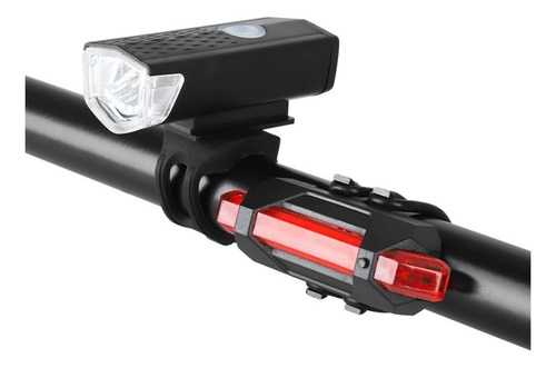 Imagen 4 de 4 de Pack Luz Bicicleta Delantera Y Trasera Recargable Por Usb