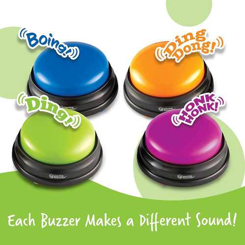 Juego 4x Botones Sonidos Buzzers Presiona Botón Sonido Color