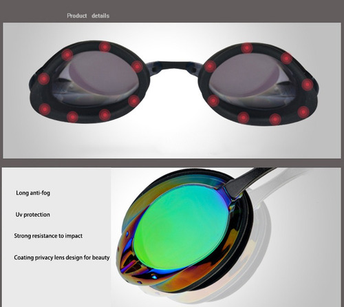 Goggles De Natación Genéricos Negro Con Tornasol