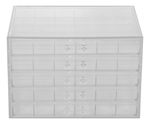 Caja De Almacenamiento Transparente Con 120 Rejillas Para De