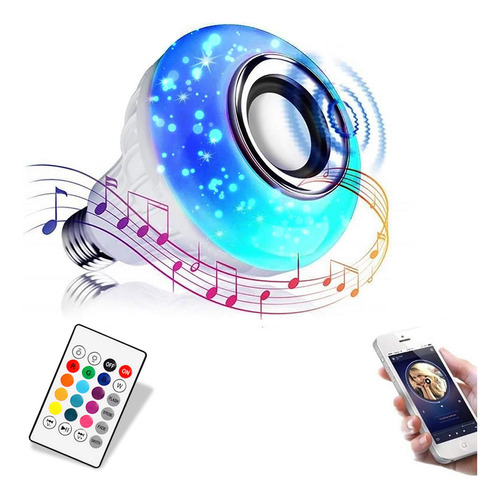 Bombilla Bluetooth Altavoz Led Inteligente Reproduccion 24