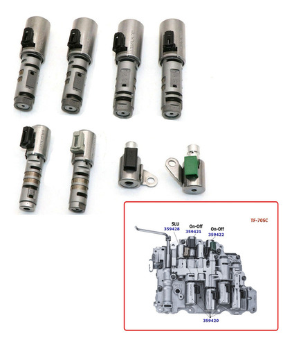 D Kit De Válvula Solenoide De Transmisión Tf-70sc De 8