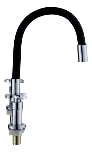 Torneira Gourmet Cozinha Flexível Água Quente Fria Bancada Acabamento Brilhante Cor Cromado