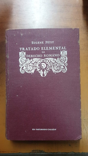 Tratado Elemental De Derecho Romano-e.petit-libreria Merlin