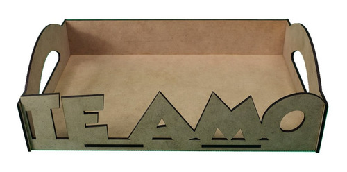 10 Charolas Desayunador Te Amo Mdf 3mm