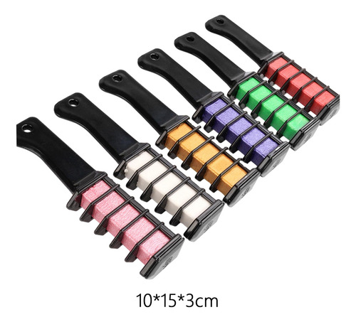4 X 6 Peines De Tiza Para El Cabello, Peine De Color Estilo