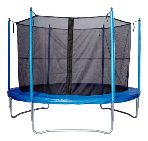 Cama elástica Garden Life TC0300 con diámetro de 3 m, color del cobertor de resortes azul y lona negra