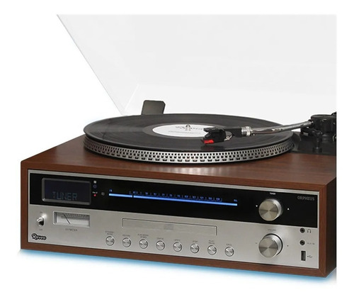 Vitrola Orpheus Toca Discos Cd Bluetooth Gravação Fm Raveo