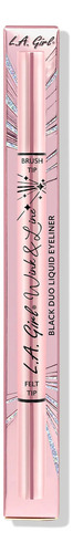 Delineador En Pluma Wink & Line Black Duo L.a Girl Acabado Mate