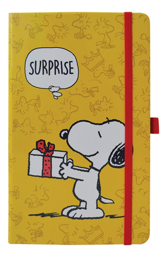 Libreta De Notas 14x20 Snoopy Elástico De Cierre Danpex