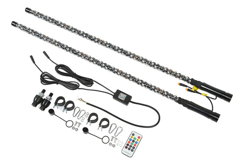 2 Unidades De Luces Led Chasing Whip Light, 3 Pies, Bandera,