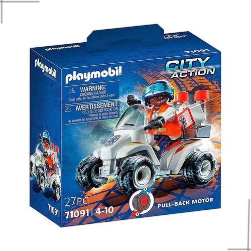 Playmobil - Quadriciclo Com Médico - City Action 71091