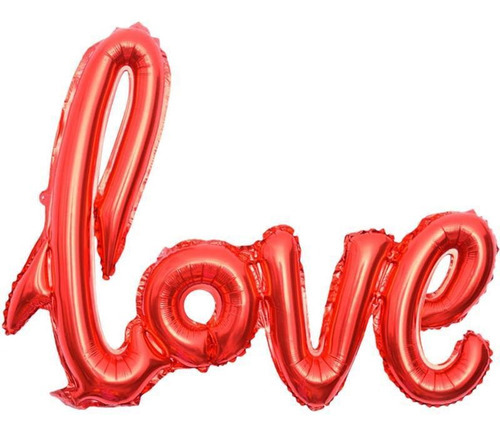 Globo inflable metálico Love Red de 42 pies, 108 x 65 cm, marca