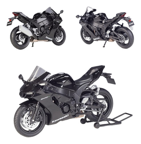 2021 Kawasaki Ninja Zx-10r Negro Miniatura Metal Moto 1/ [u]