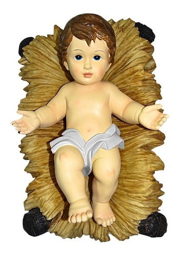 Niño Jesus Cuna Pesebre 48cm Poliresina 531-40119 Religiozzi