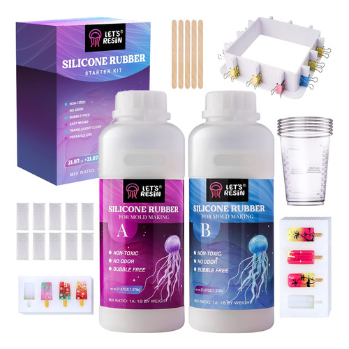 Let's Resin Kit De Fabricacin De Moldes De Silicona Flexible