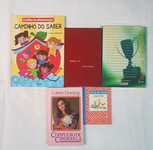 Kit Com 15 Livros - Conquista + Mais Cores + Uno + Caminho Do Saber + Manual Do Datilógrafo + Talentos Brasileiros + Complexo De Cinderela + Guia Do Bar Coquetéis + Biologia + Tábuas De Logaritmos (Usado)