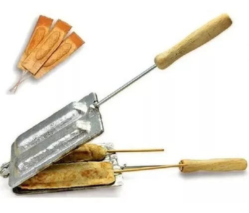 Crepeira Forma Crepe Para Fogão Alumínio Batido Com Trava