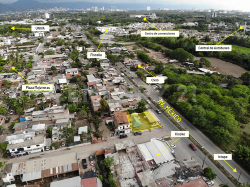 Imagen 3 de 4 de Terreno En Venta, En Esquina Sobre Av. Mexico. Col. Mojoneras, Puerto Vallarta.
